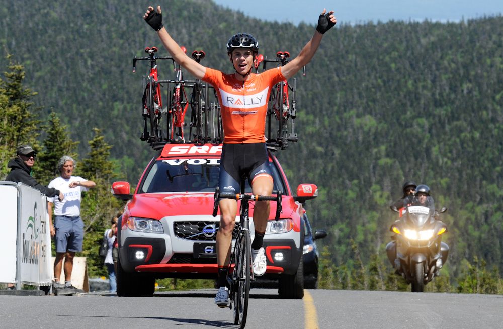 Matteo Dal-Cin (Rally Cycling) wins on Mont Megantic at the 2017 Tour de Beauce.
