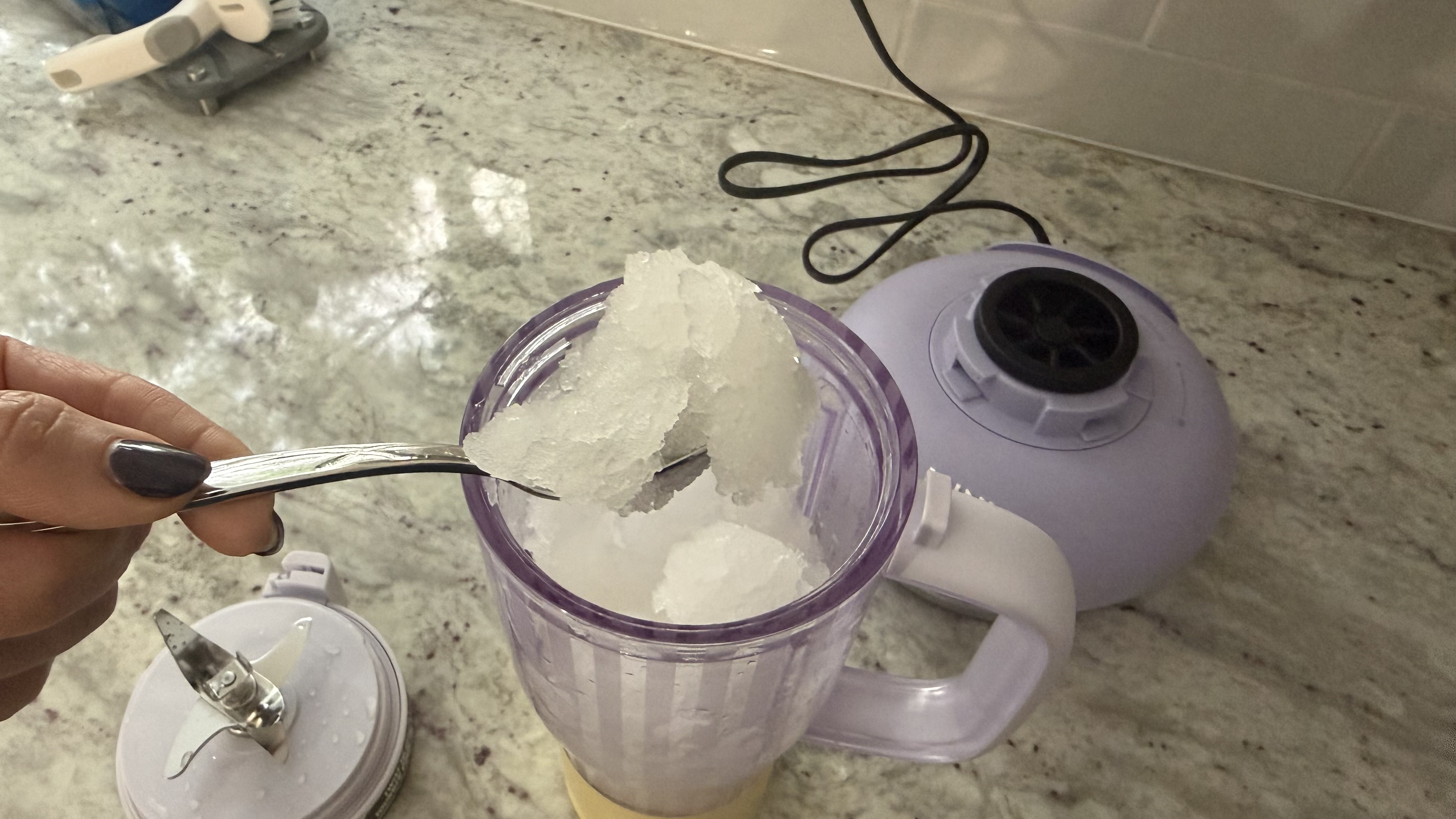 Ninja BlendBOSS&trade; Tumbler Blender with 26oz Travel Tumbler making iced lemonade