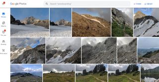 Google Photos' user interface demonstrated