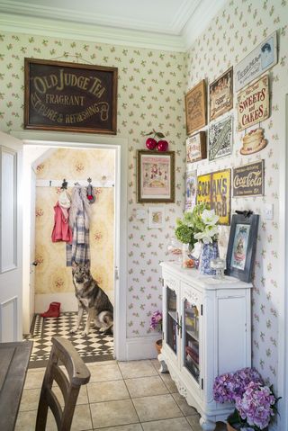hallway with vintage style