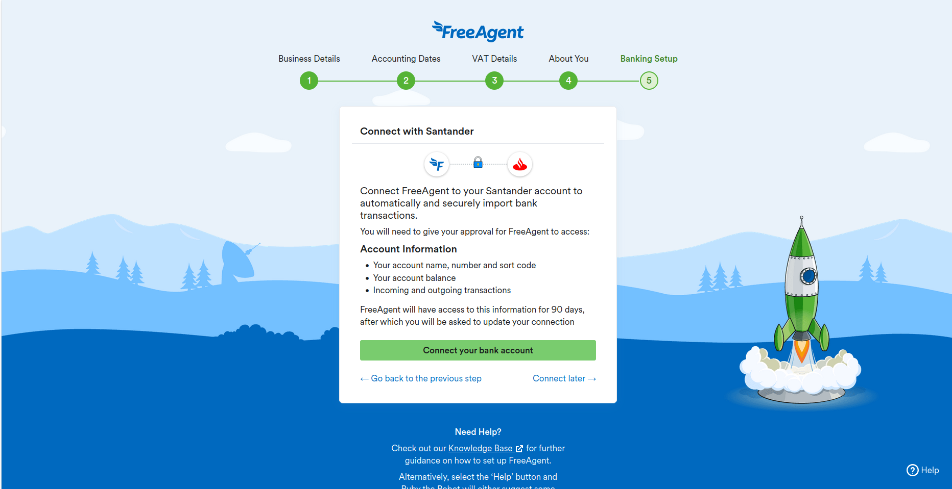 Screenshot of FreeAgent's MTD software