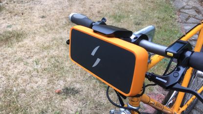 Swytch e-bike conversion kit mounted on a bike, ready to be reviewed