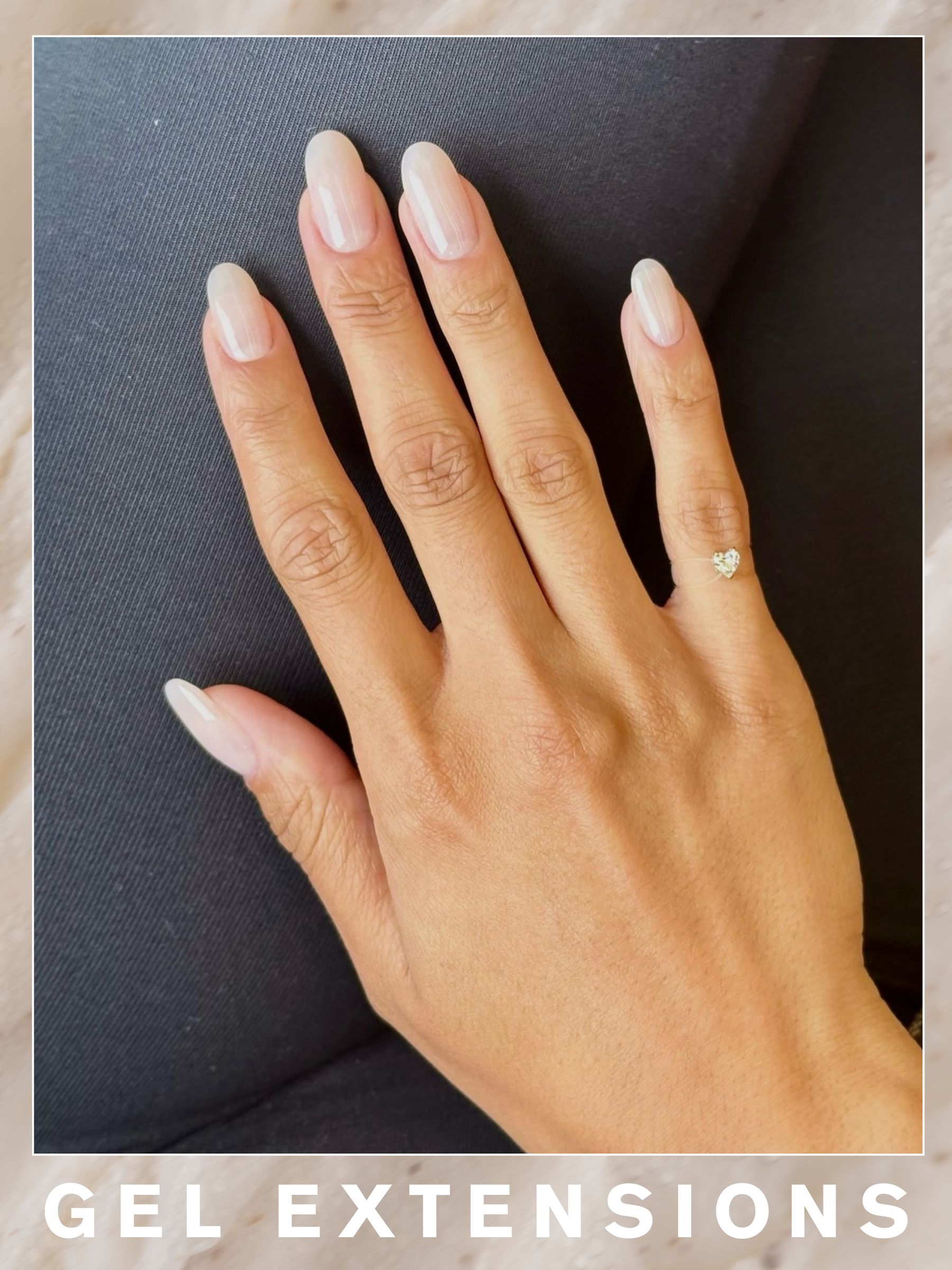 A picture of natural-looking gel extensions