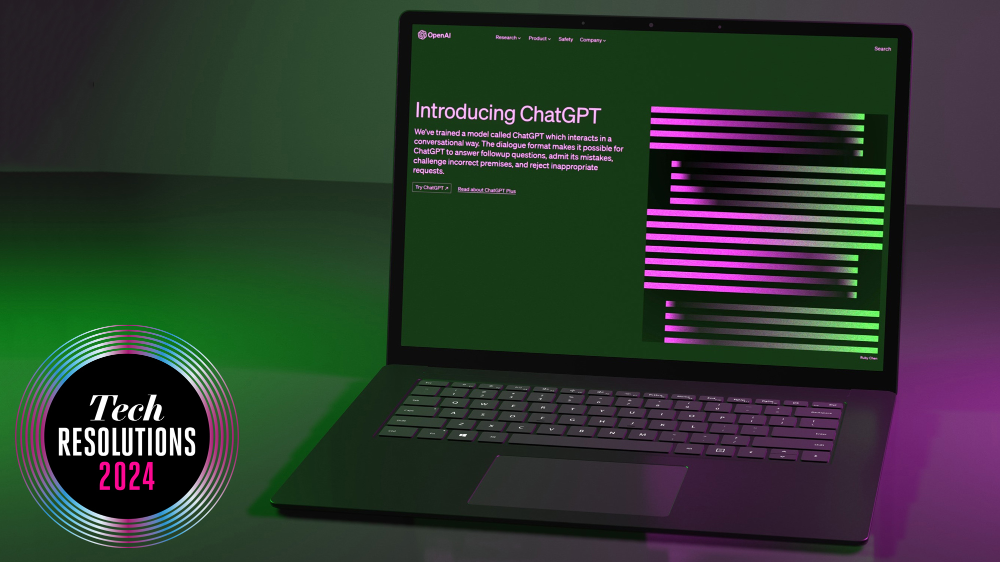 ChatGPT on a laptop