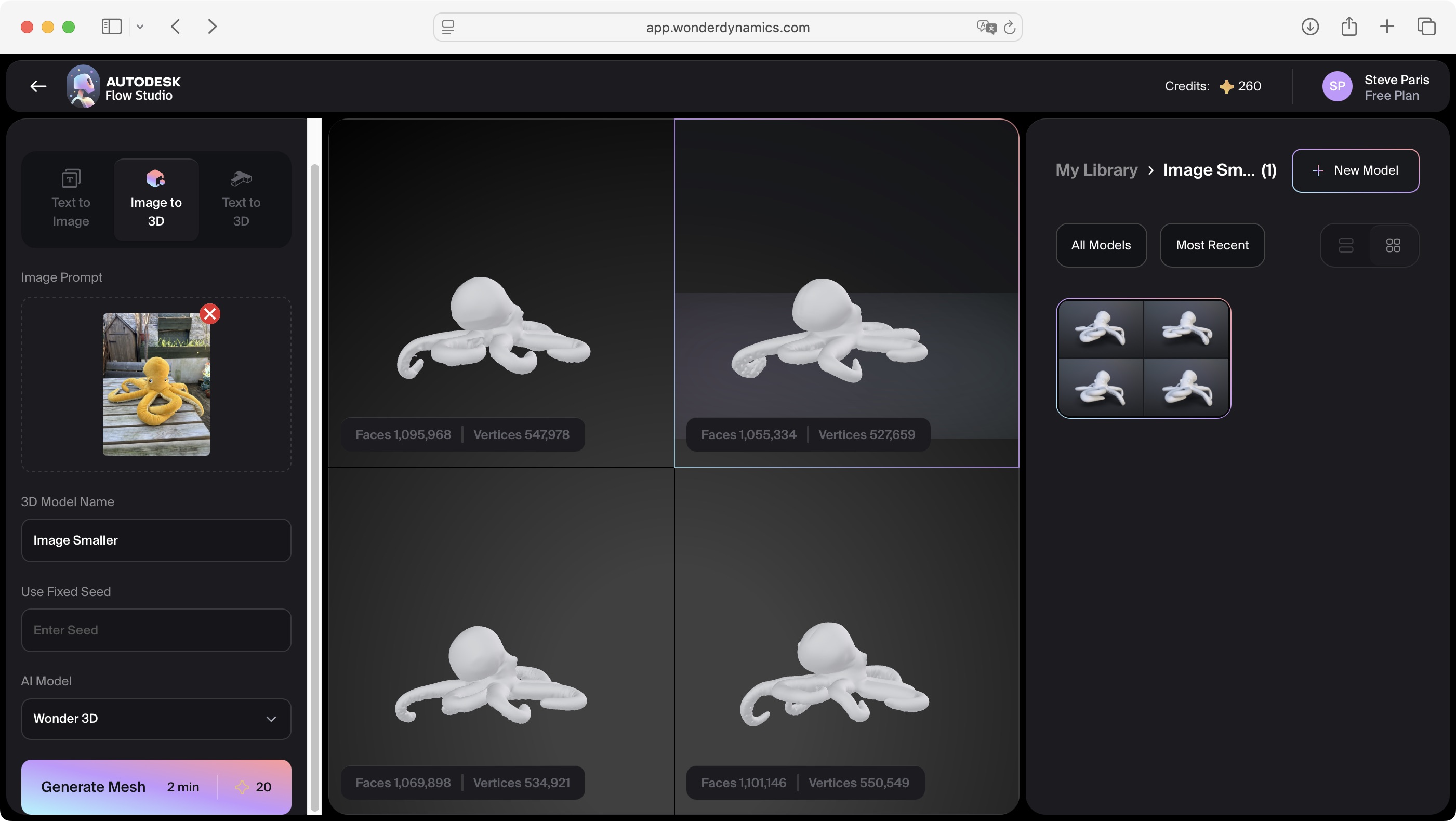 Experimenting with Wonder Tools in Autodesk Flow Studio