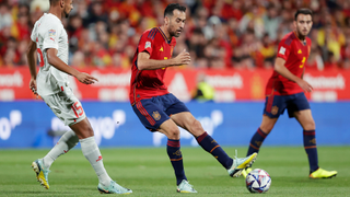 Spain's Sergio Busquets representing the team against Switzerland