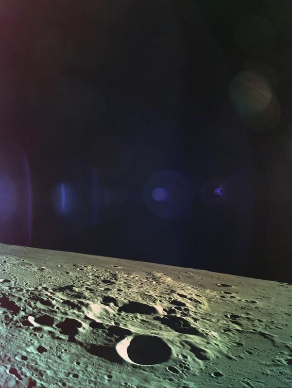 This was the last photo that the Beresheet spacecraft captured before it crashed into the lunar surface on April 12, 2019.