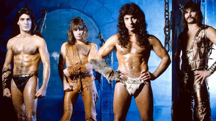 Manowar posing for a photograph in the 80s