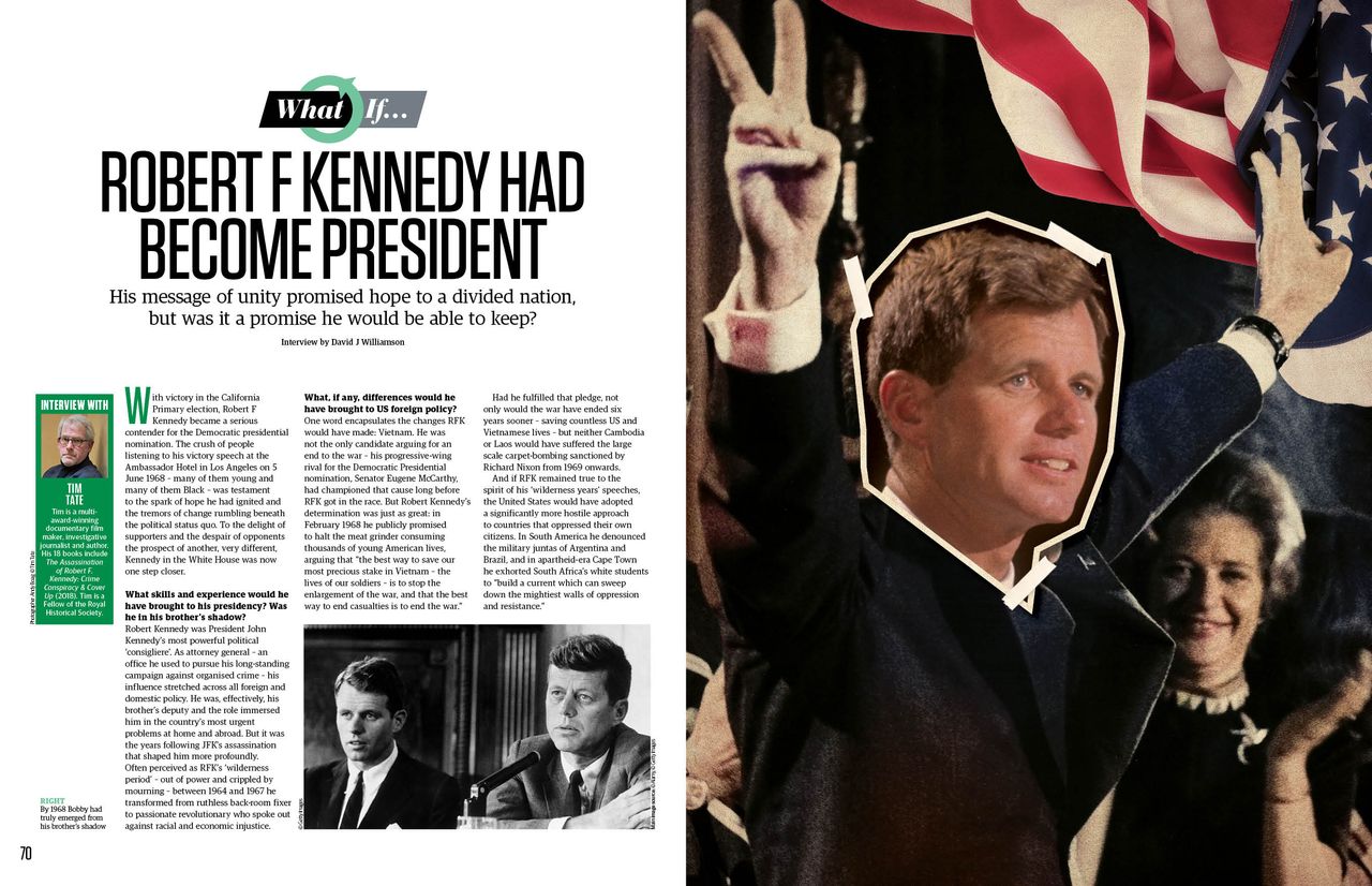 All About History 120, What if RFK became president spread
