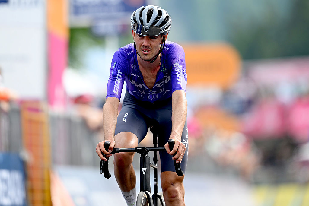 PIANCAVALLO, ITALY - MAY 30: Ben O&amp;amp;apos;Connor of Australia and Team Jayco AlUla crosses the finish line during the 109th Giro d&amp;amp;apos;Italia 2026, Stage 20 a 200km stage from Gemona del Friuli to Piancavallo 1289m / #UCIWT / on May 30, 2026 in Piancavallo, Italy. (Photo by Dario Belingheri/Getty Images)