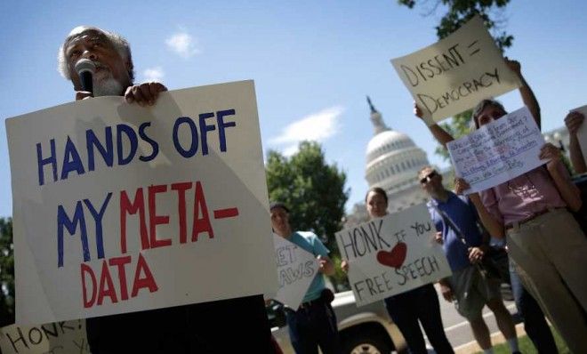 Kwazi Nkrumah speaks at a protest outside the U.S. Capitol against the NSA&amp;#039;s recently detailed surveillance programs.