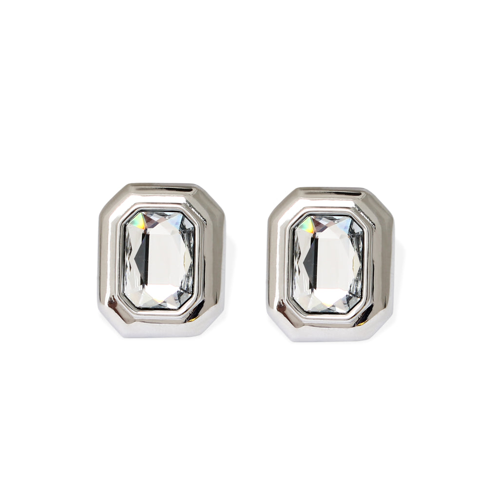 Belize Earrings - Silver &amp;amp; Crystal