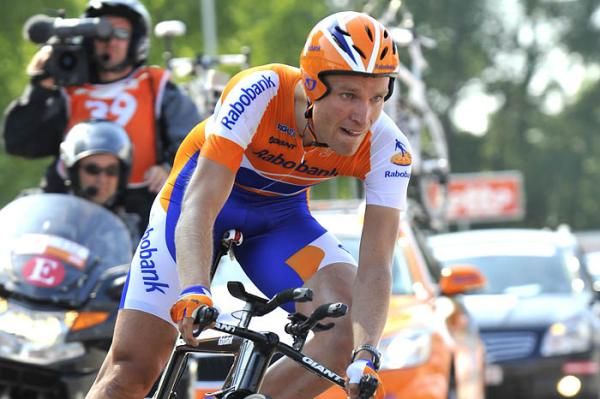 Joost Posthuma (Rabobank) time trials his way to fifth place.