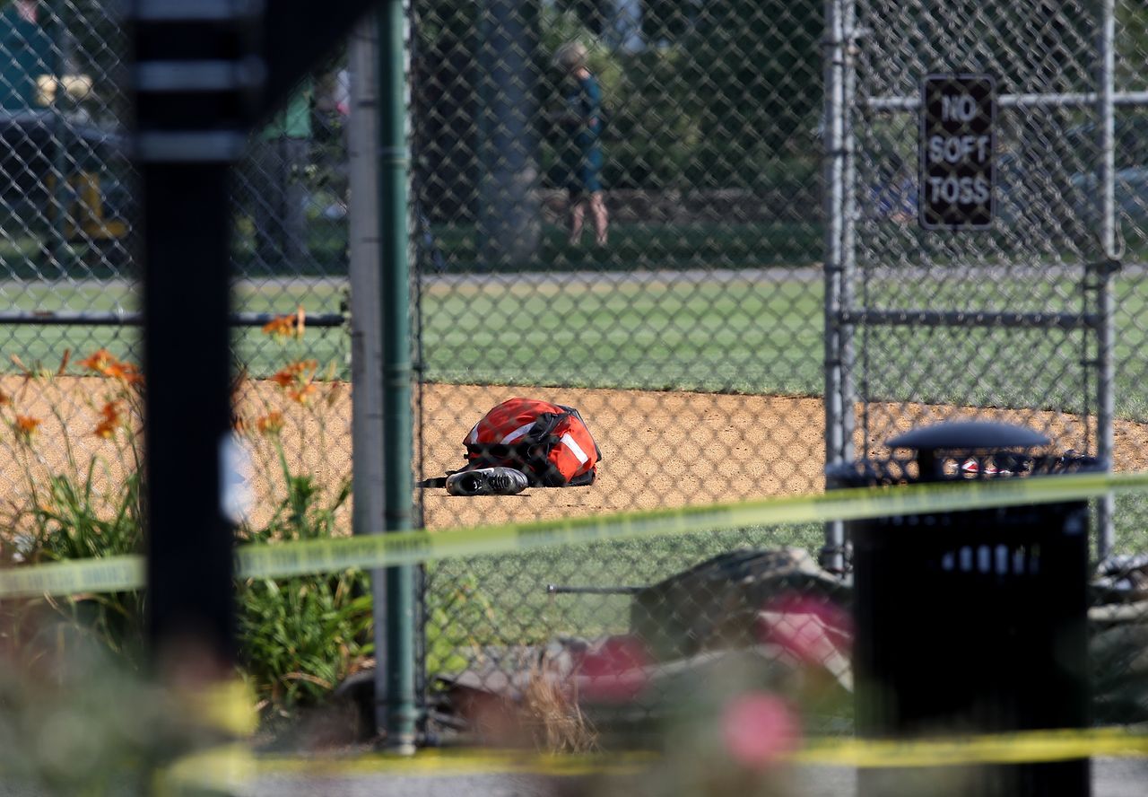 A cleat is left behind at the scene of the shooting.