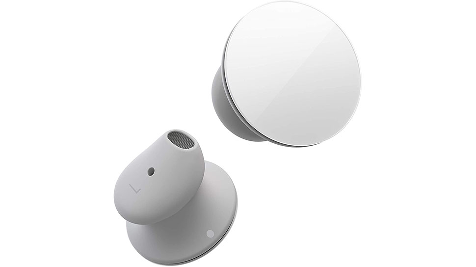 the microsoft surface buds in white