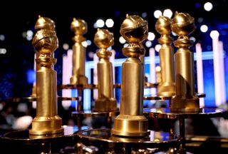 Golden Globe Awards statues at 2022 ceremony