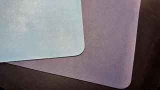 Aothia Faux Leather Desk Mat in Navy and Turquoise