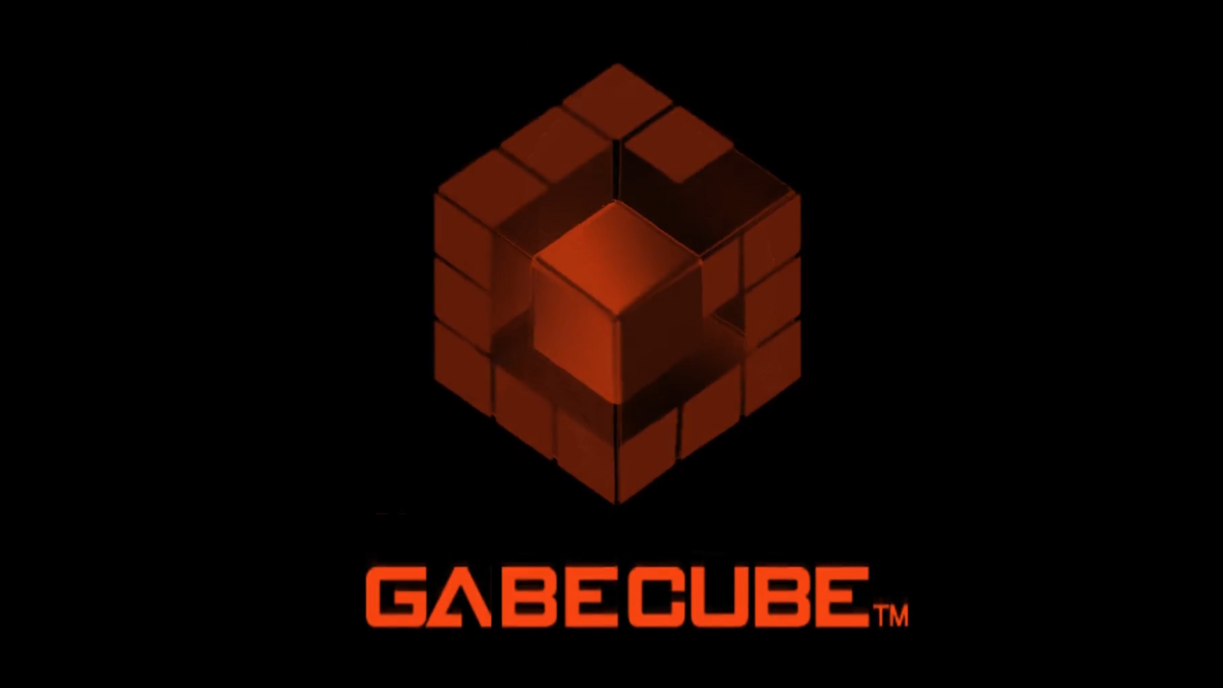 A custom GabeCube startup/bootup screen for the steam machine