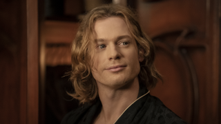 Sam Reid smiling a Lestat in Interview with the Vampire