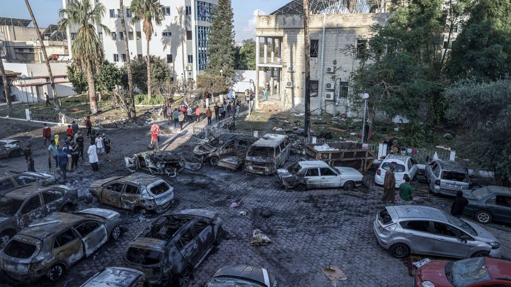 Damage at Gaza&#039;s al-Ahli Hospital