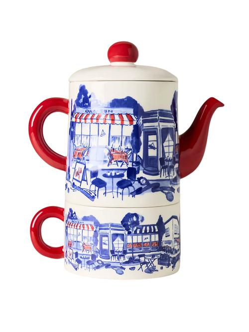 Damson Madder Tea Pot and Cup