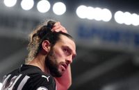 NEWCASTLE UPON TYNE, ENGLAND - JANUARY 03: Andy Carroll of Newcastle United looks on during the Premier League match between Newcastle United and Leicester City at St. James Park on January 03, 2021 in Newcastle upon Tyne, England. The match will be played without fans, behind closed doors as a Covid-19 precaution. (Photo by Michael Regan/Getty Images)
