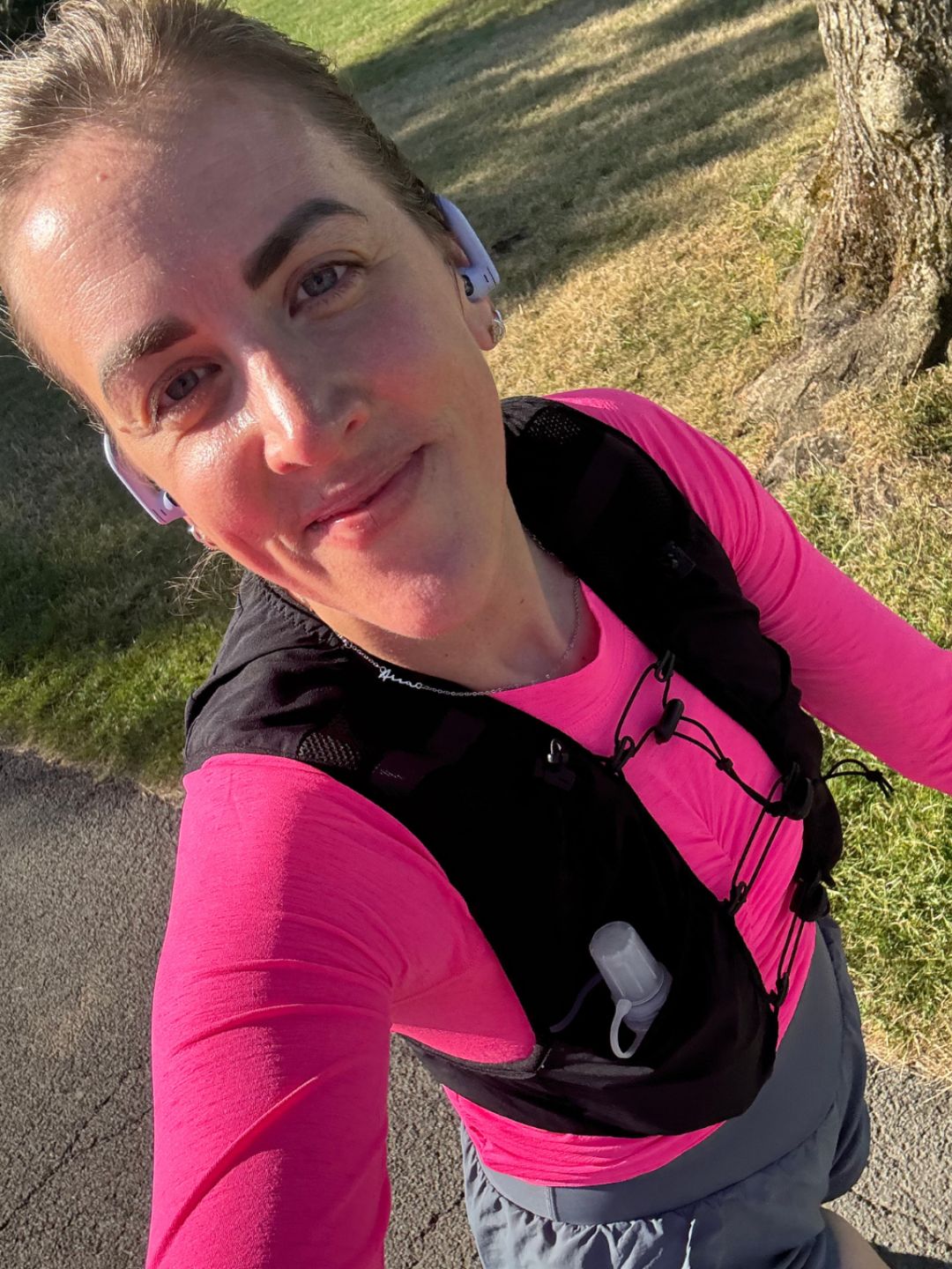 Health freelancer Rebecca Lawton running her race