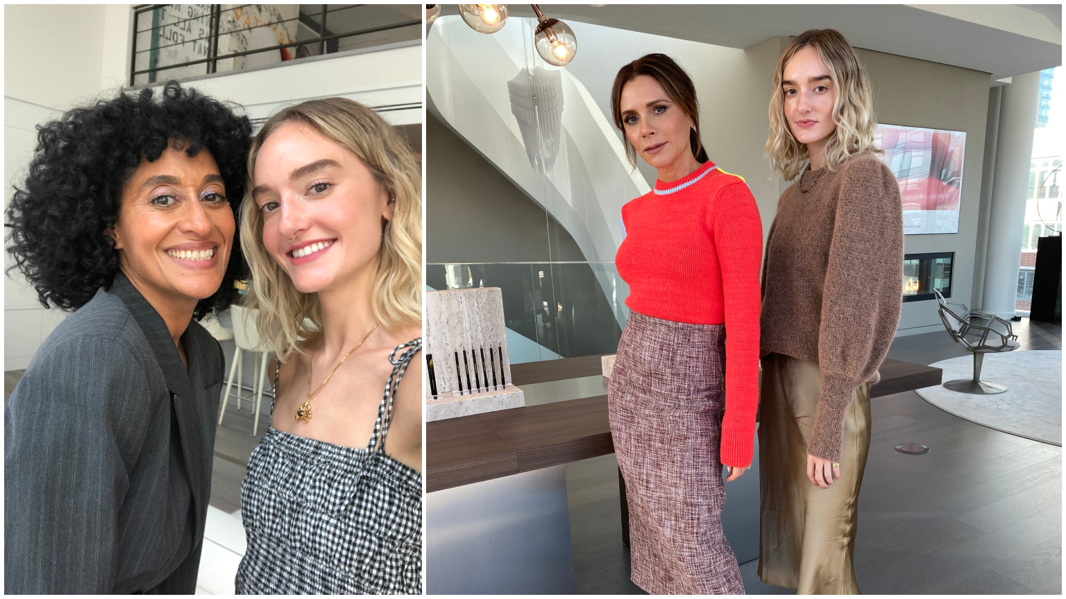 celebrity beauty brands, hannah baxter poses with celebrities
