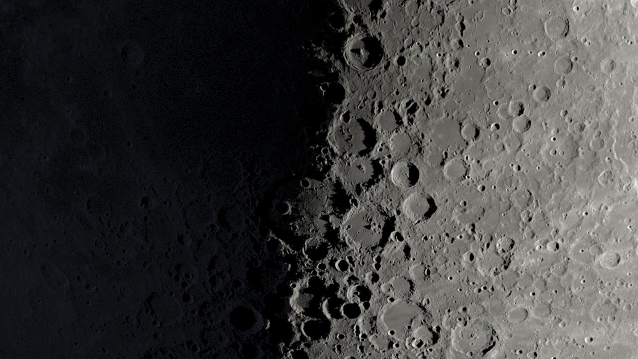 See the half-lit first quarter moon tonight: Look for the shadows of mountains on the lunar surface