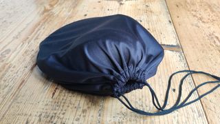 Sennheiser HD 620S wired headphones inside a soft cloth bag