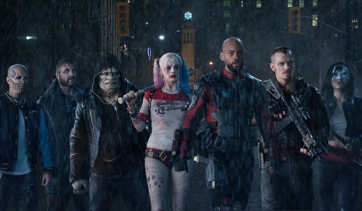 Suicide Squad the original lineup in the rain