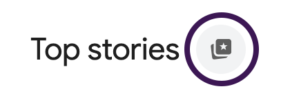 The Google News Top stories icon