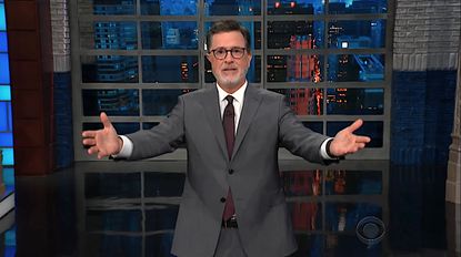 Stephen Colbert slams Trump over Hurricane Maria