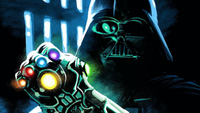 a sci-fi villain wearing a jeweled glove