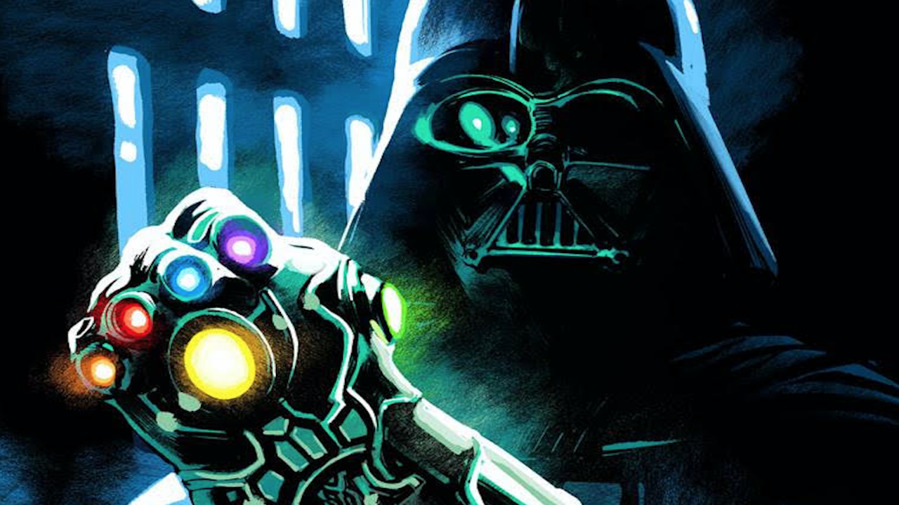 a sci-fi villain wearing a jeweled glove