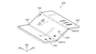 Diagrams detailing a potential Samsung tri-fold device taken from a patent filed in 2021