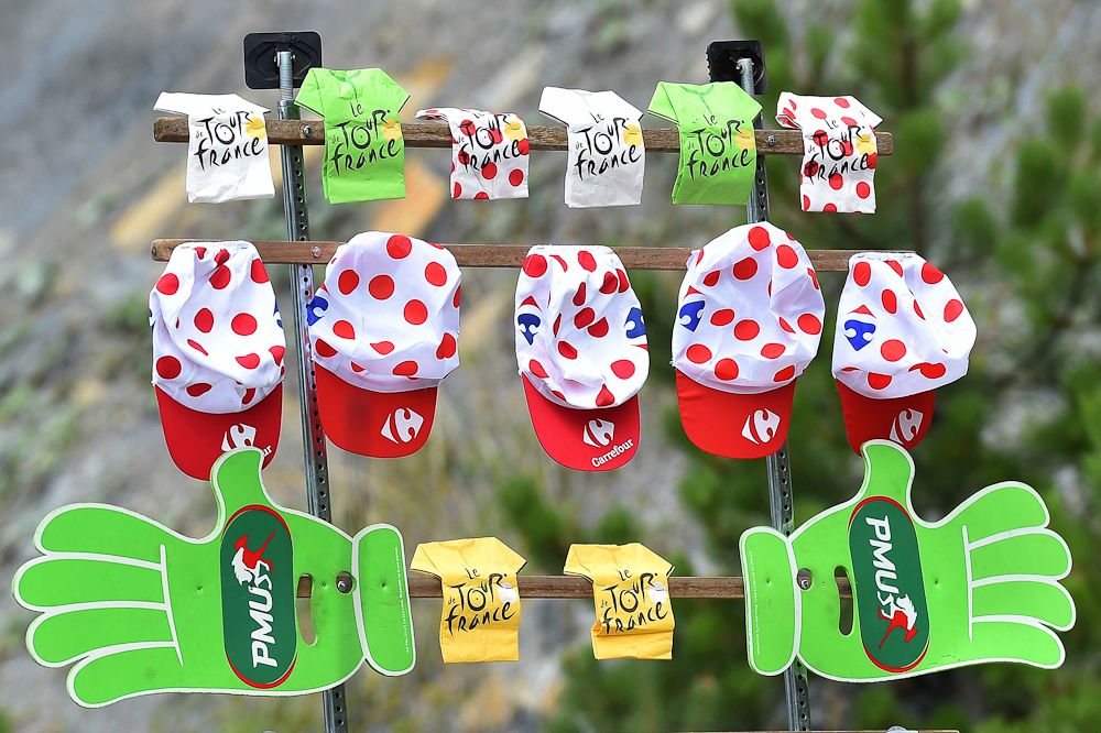 A collection of Tour de France goodies.