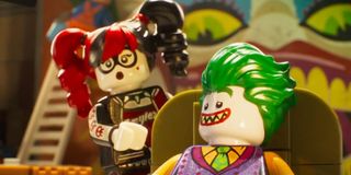 Jenny Slate as Harley Quinn and Zack Galifianakis as Joker in The LEGO Batman Movie