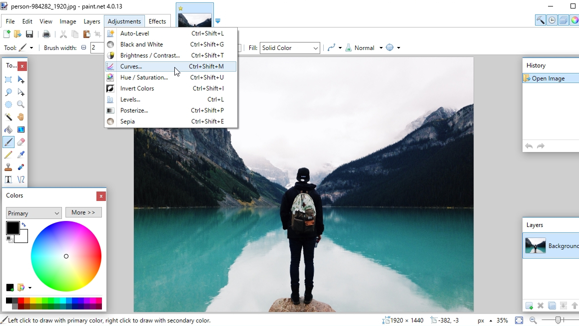 Paint.NET is free photo editor