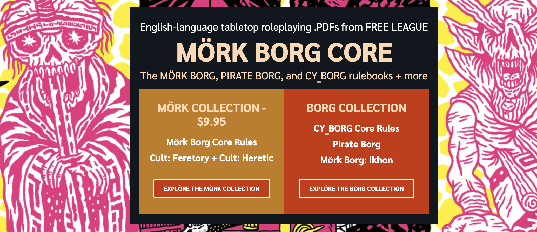 Mork Borg core deal from Bundle of Holding