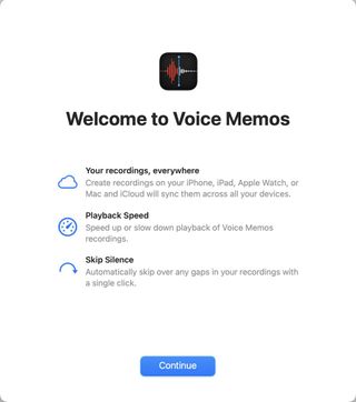 Voice Memos on macOS Monterey