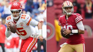Composite image of Patrick Mahomes and Jimmy Garoppolo ahead of Chiefs vs 49ers