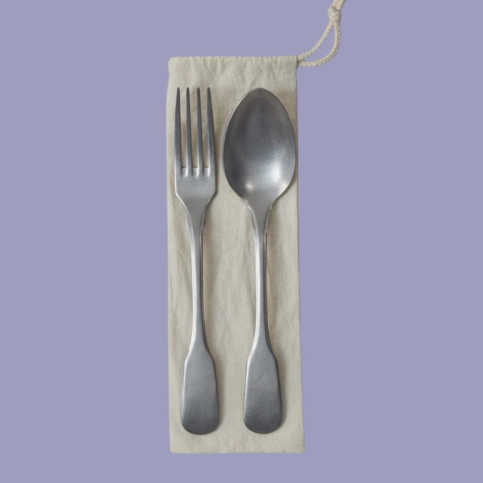 TOAST, Stonewashed Serving Set | Silver