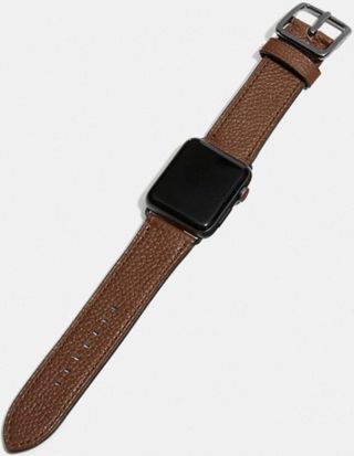 Coach Pebble Leather Apple Watch Strap 