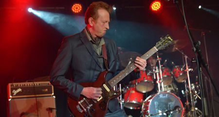 Bruce Watson plays a Bigsby-equipped Gibson Marauder onstage