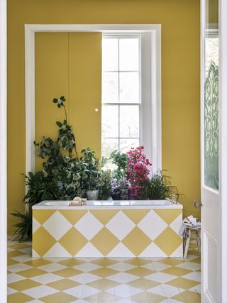 Farrow & Ball yellow bathroom