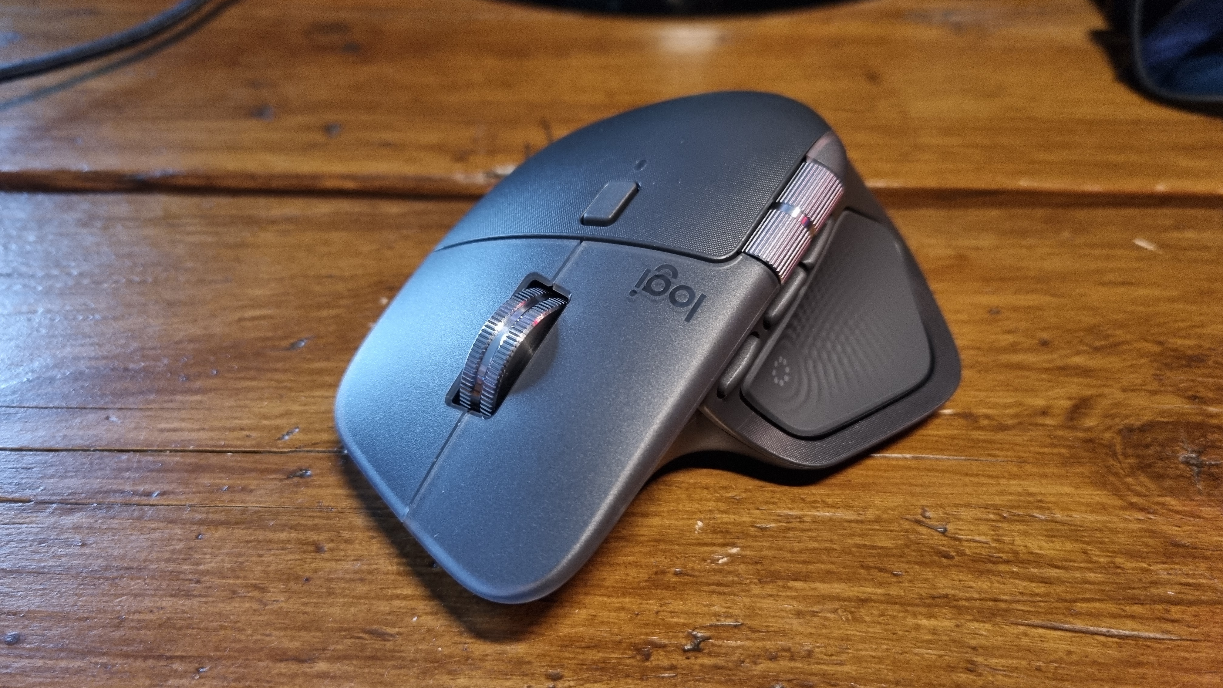 The Logitech MX Master 4, looking mean, somehow
