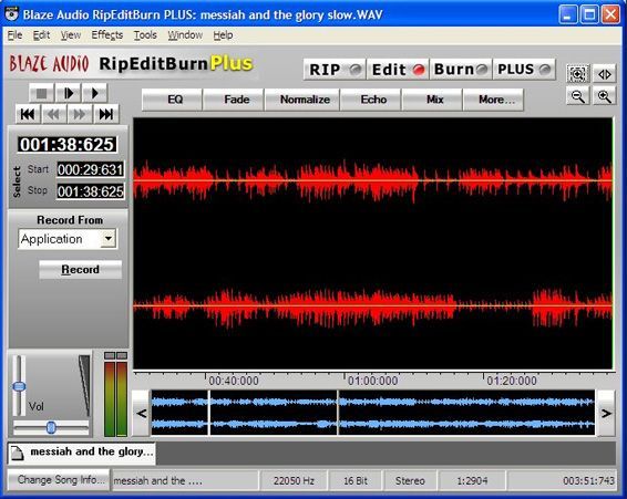 RipEditBurn lets you choose which input source you want to record and edit audio from.