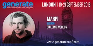 Marpi is giving his talk Building Worlds at Generate London from 19-21 September 2018.