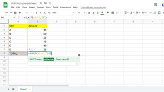 How to use SUMIF in Google Sheets